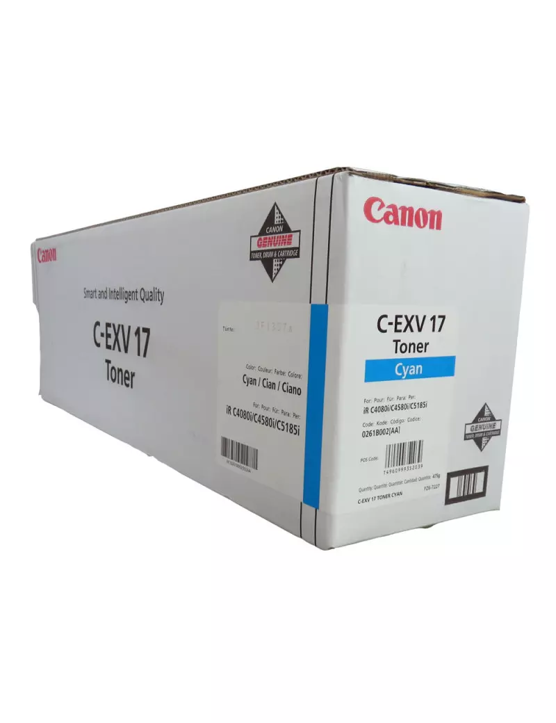 Toner Originale Canon C-EXV17c 0261B002 (Ciano 30000 pagine)