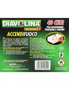 Diavolina Accendifuoco in Cubi (Conf. 40)
