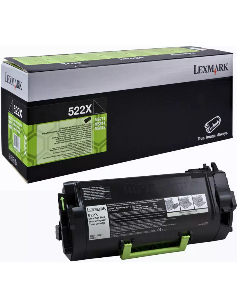 Toner Originale Lexmark 52D2X00 522X (Nero 45000 pagine)