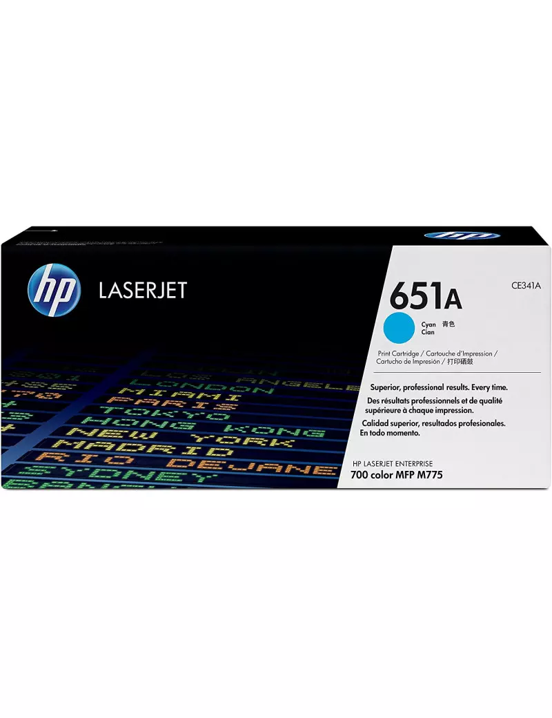 Toner Originale HP CE341A  651A (Ciano 16000 pagine)