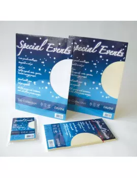 Carta e Buste Metallizzate Special Events Favini - 11x22 cm - 120 g - A570154 (Bianco Conf. 10)