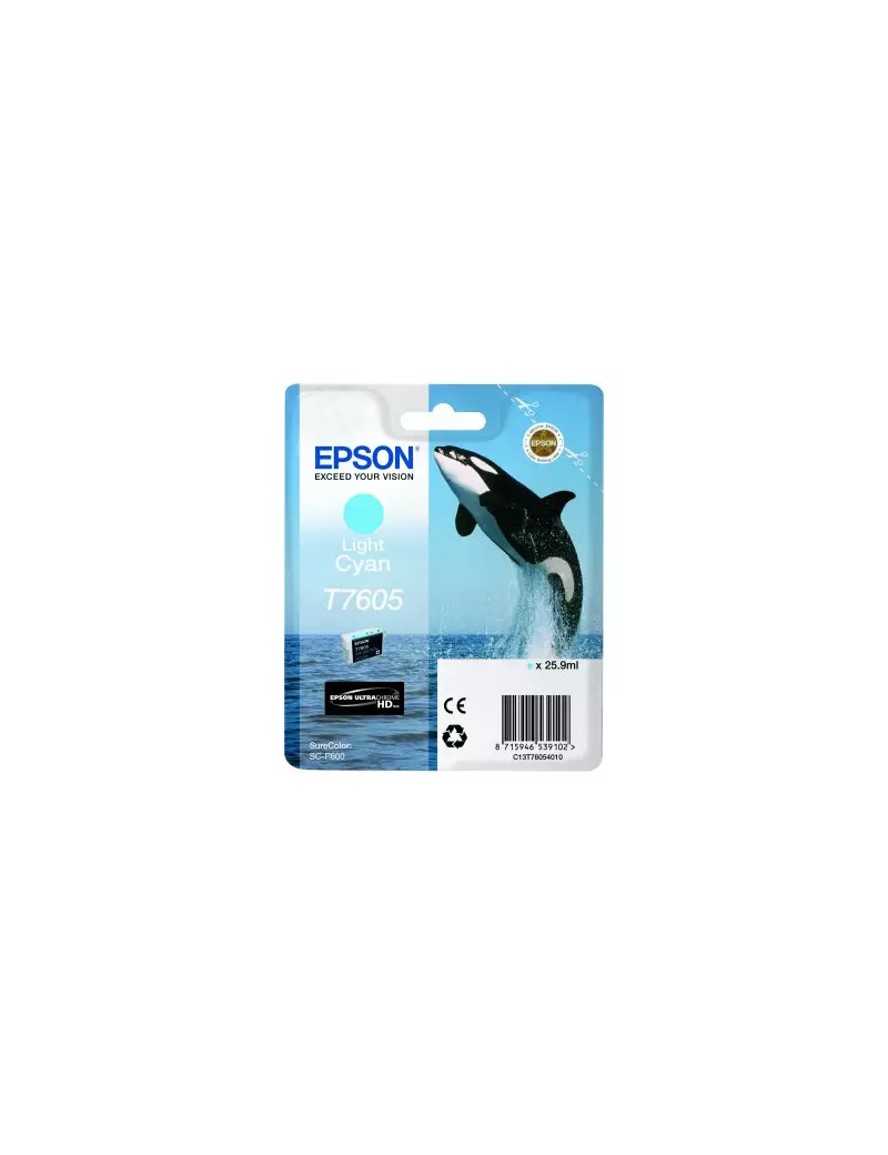 Cartuccia Originale Epson T760540 (Ciano Chiaro 2400 pagine) Cartuccia Originale Epson T760540 (Ciano Chiaro 2400 pagine)