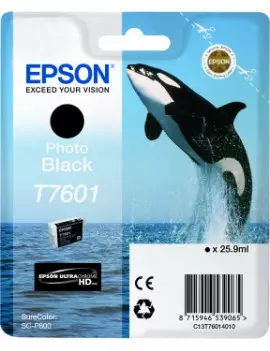 Cartuccia Originale Epson T760140 (Nero Foto 25,9ml)