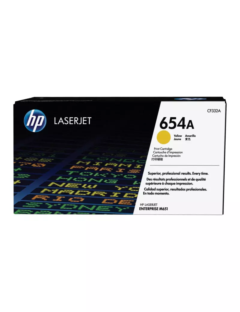 Toner Originale HP CF332A 654A (Giallo 15000 Pagine)