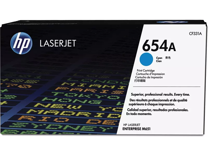 Toner Originale HP CF331A 654A (Ciano 15000 Pagine)