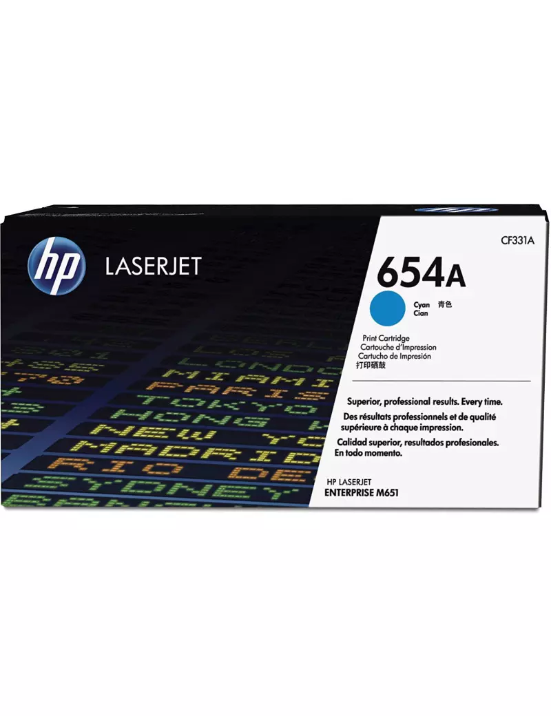 Toner Originale HP CF331A 654A (Ciano 15000 Pagine)