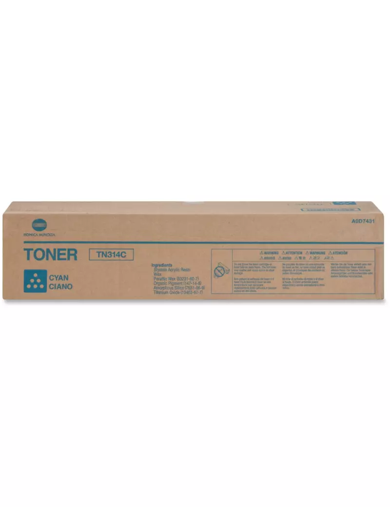 Toner Originale Konica Minolta TN-314C A0D7431 (Ciano 20000 pagine)