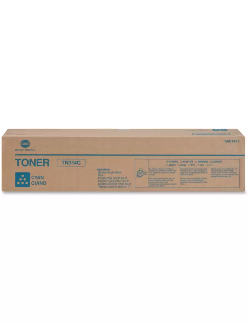 Toner Originale Konica Minolta TN-314C A0D7431 (Ciano 20000 pagine) Toner Originale Konica Minolta TN-314C A0D7431 (Ciano 20000 pagine)