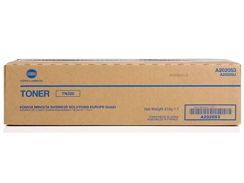 Toner Originale Konica Minolta TN-320K A202053 (Nero 20000 pagine)