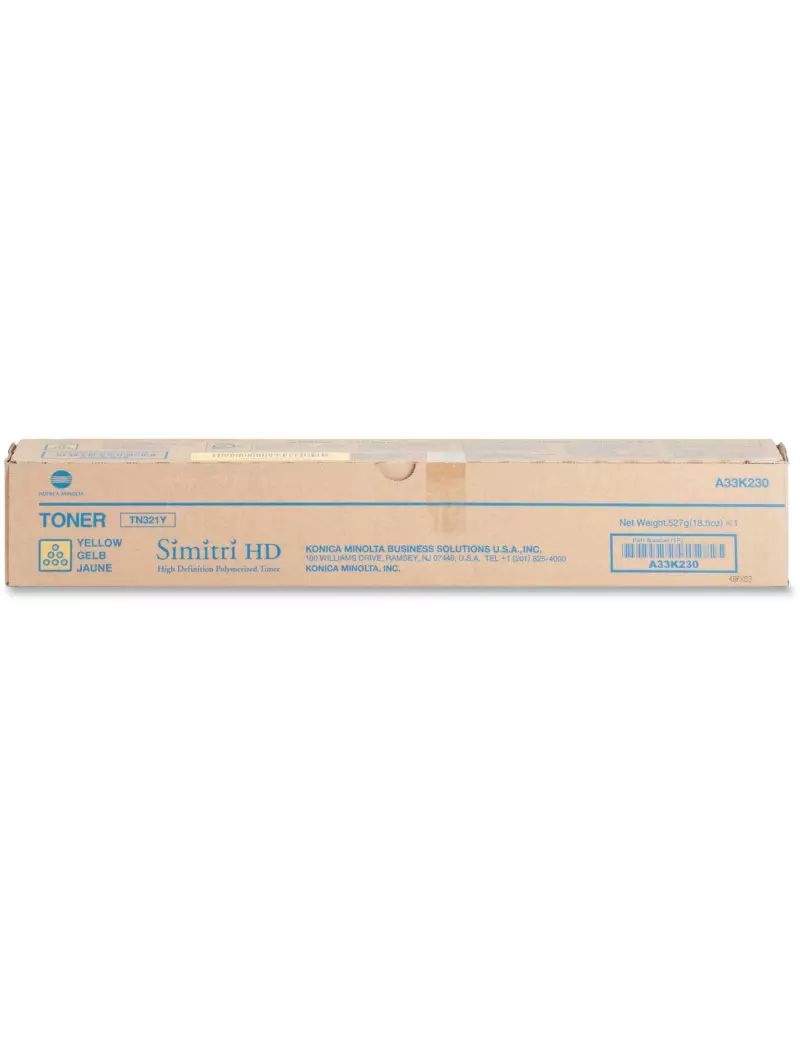 Toner Originale Konica Minolta TN-321Y A33K250 (Giallo 25000 pagine) Toner Originale Konica Minolta TN-321Y A33K250 (Giallo 25000 pagine)
