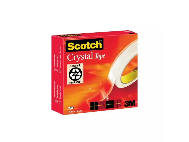 Nastro Adesivo Scotch 600 Crystal - 19 mm x 66 m - Supertrasparente