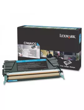 Toner Originale Lexmark C746 C746A1CG (Ciano 7000 pagine)