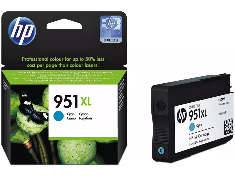 Cartuccia Originale HP CN046AE 951XL (Ciano 1500 pagine) Cartuccia Originale HP CN046AE 951XL (Ciano 1500 pagine)