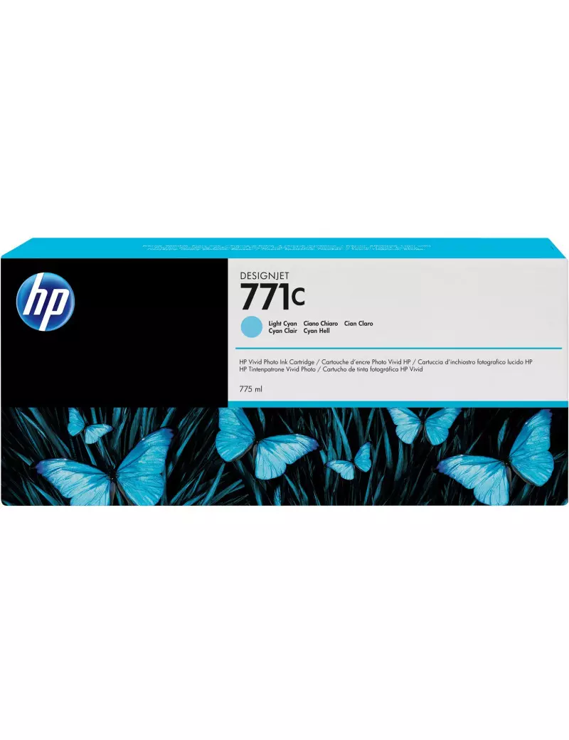 Cartuccia Originale HP B6Y12A 771C (Ciano Chiaro 775ml)