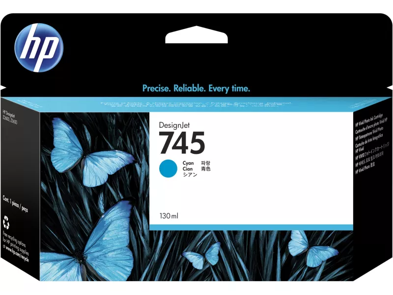 Cartuccia Originale HP F9J97A 745 (Ciano 130 ml)