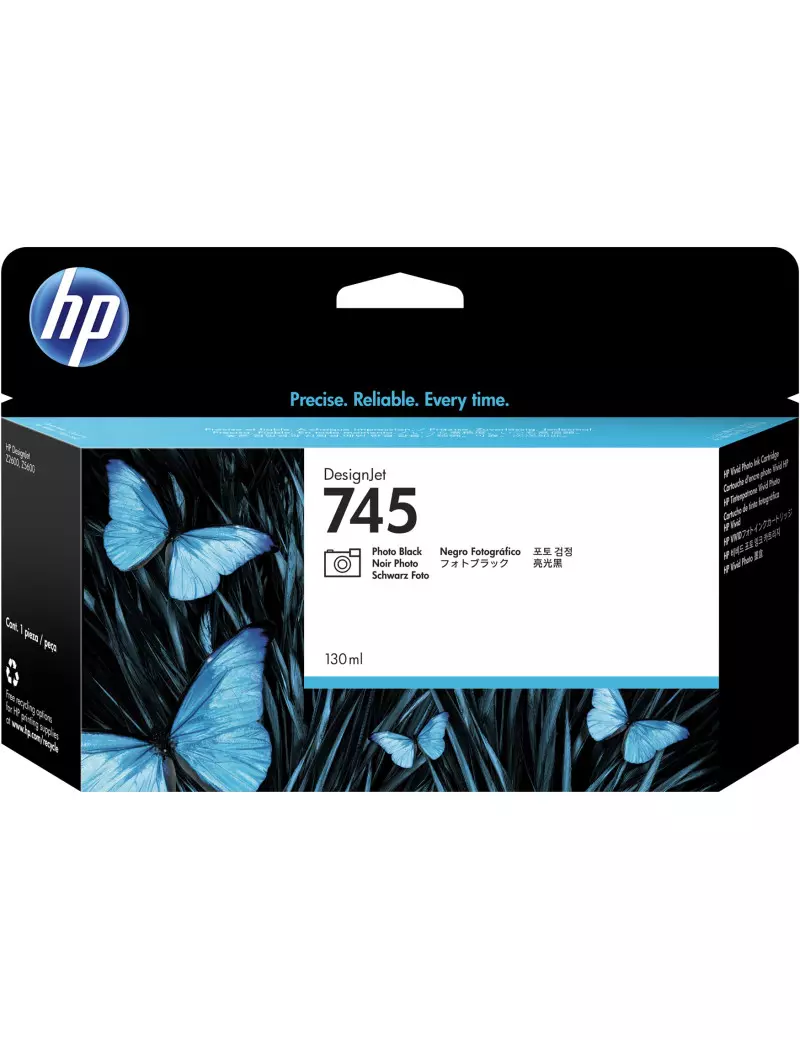 Cartuccia Originale HP F9J98A 745 (Nero Foto 130 ml)