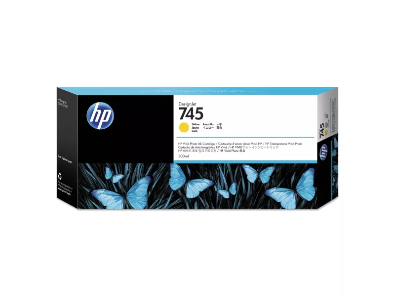 Cartuccia Originale HP F9K02A 745 (Giallo 300 ml)