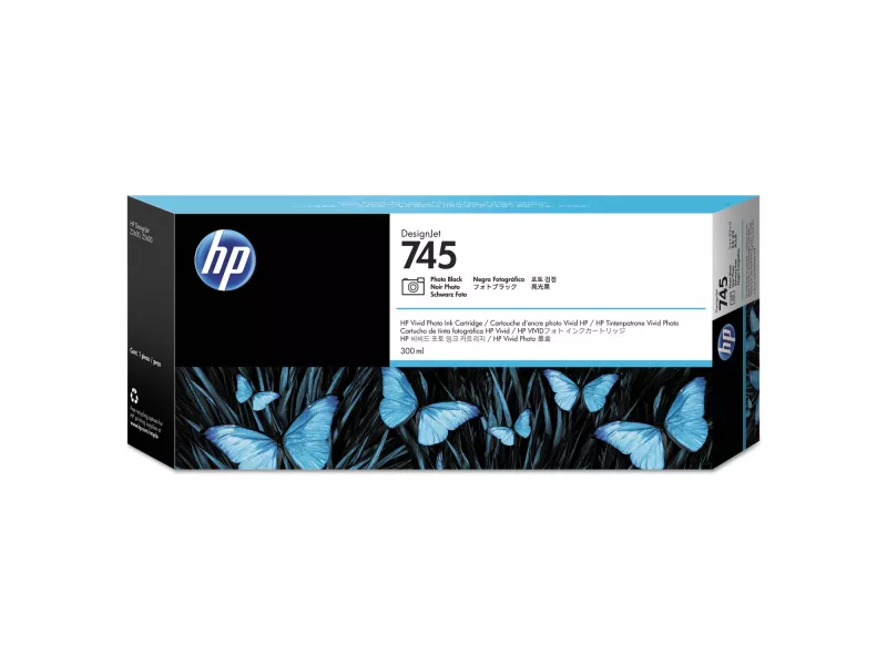 Cartuccia Originale HP F9K04A 745 (Nero Foto 300 ml)