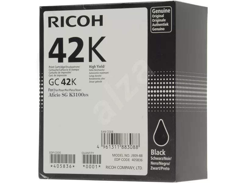 Cartuccia Originale Ricoh 405836 GC42BK (Nero 10000 pagine)
