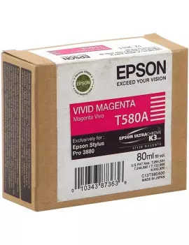 Cartuccia Originale Epson T580A00 (Magenta Vivid 80 ml)