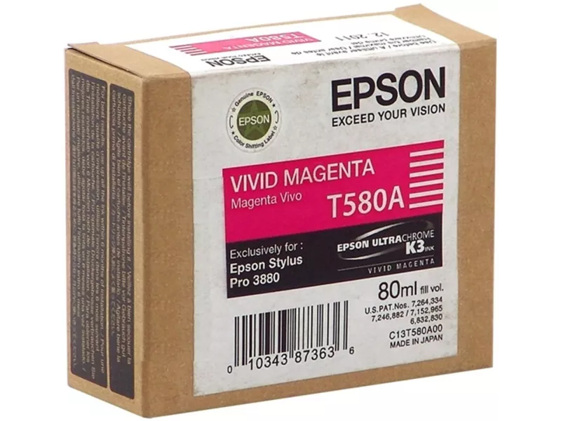 Cartuccia Originale Epson T580A00 (Magenta Vivid 80 ml)