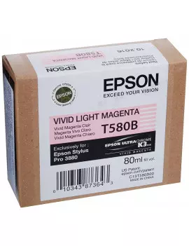 Cartuccia Originale Epson T580B00 (Magenta Chiaro Vivid 80 ml)