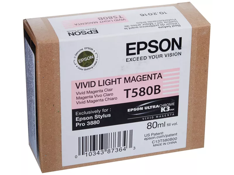 Cartuccia Originale Epson T580B00 (Magenta Chiaro Vivid 80 ml)