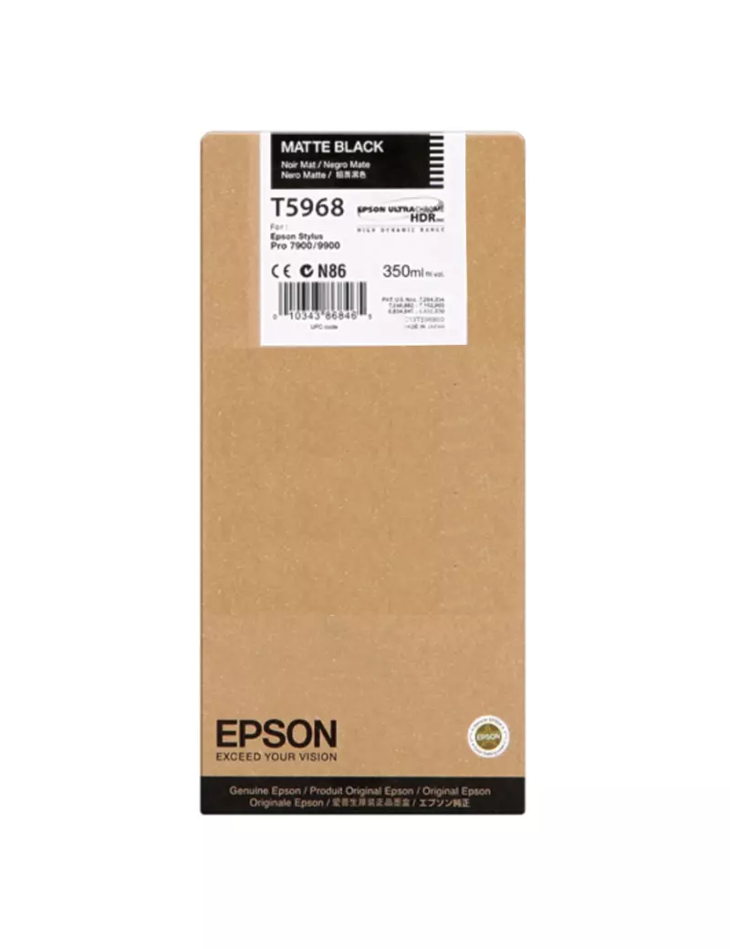 Cartuccia Originale Epson T596800 (Nero Opaco 350 ml)