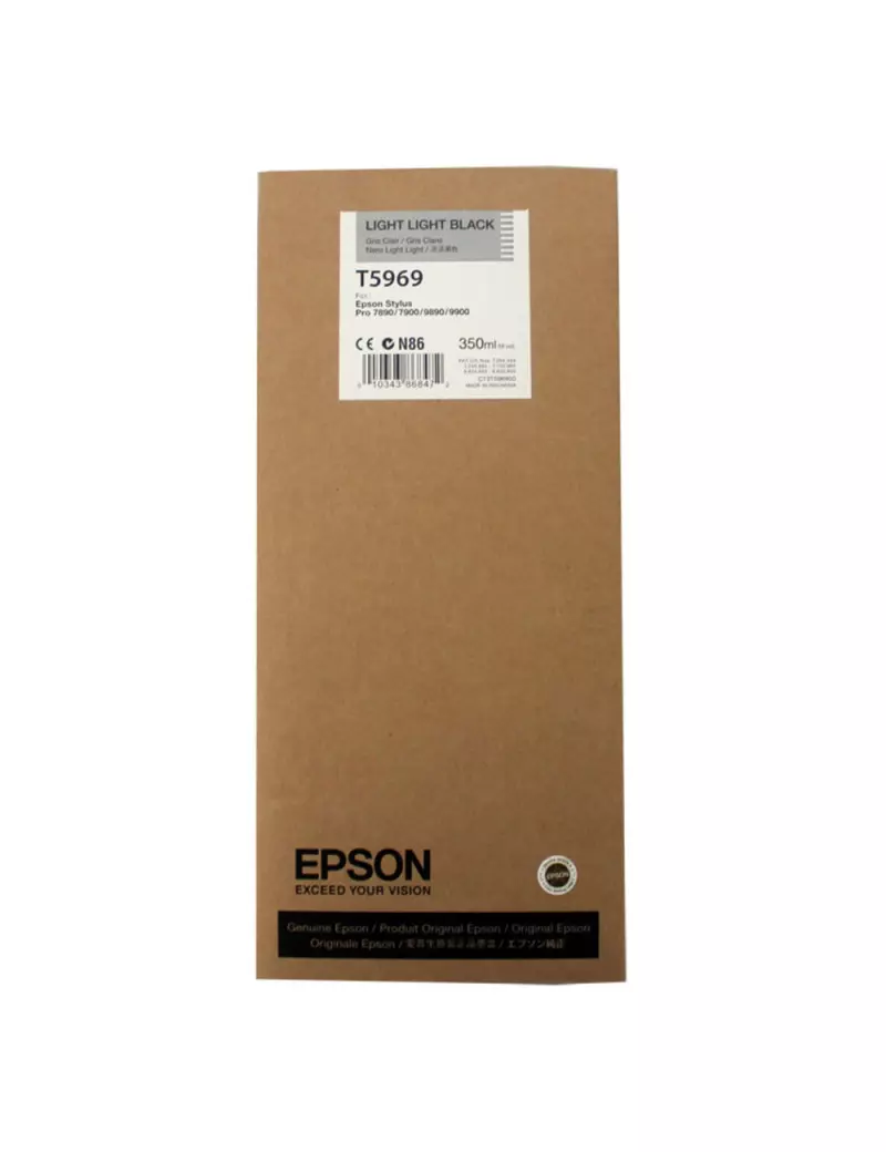 Cartuccia Originale Epson T596900 (Nero Chiaro Chiaro 350 ml) Cartuccia Originale Epson T596900 (Nero Chiaro Chiaro 350 ml)