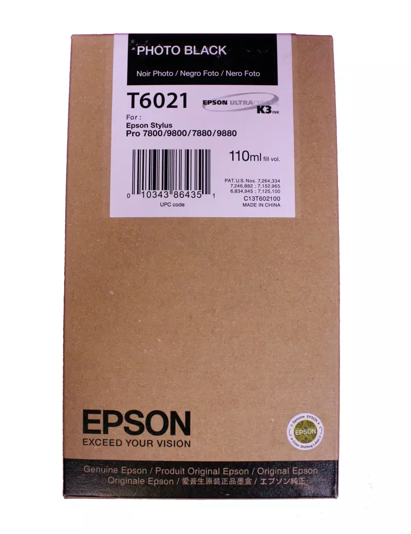 Cartuccia Originale Epson T602100 (Nero Foto 110 ml)