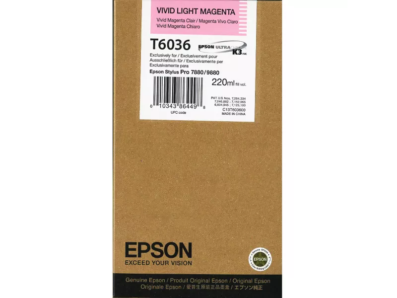 Cartuccia Originale Epson T603600 (Magenta Chiaro 220 ml) Cartuccia Originale Epson T603600 (Magenta Chiaro 220 ml)