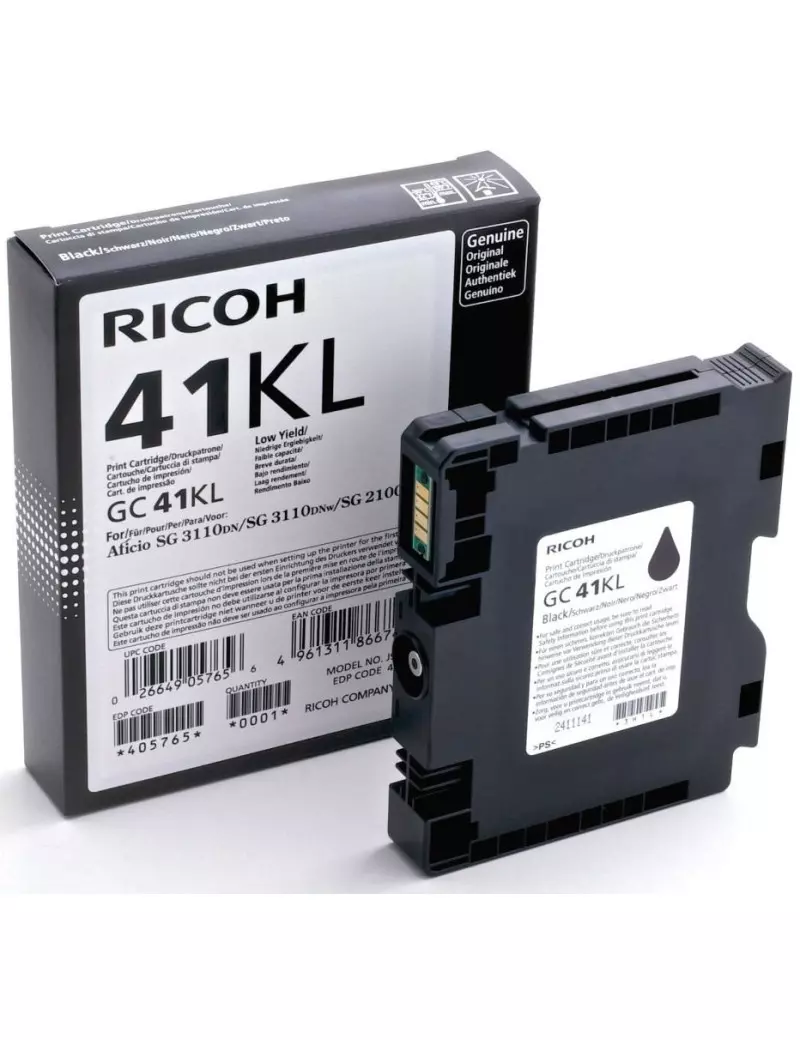 Cartuccia Originale Ricoh GC 41HBK 405761 (Nero 2200 pagine) Cartuccia Originale Ricoh GC 41HBK 405761 (Nero 2200 pagine)