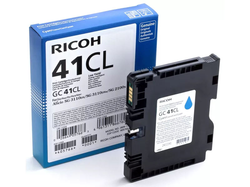 Cartuccia Originale Ricoh GC 41HC 405762 (Ciano 2200 pagine)