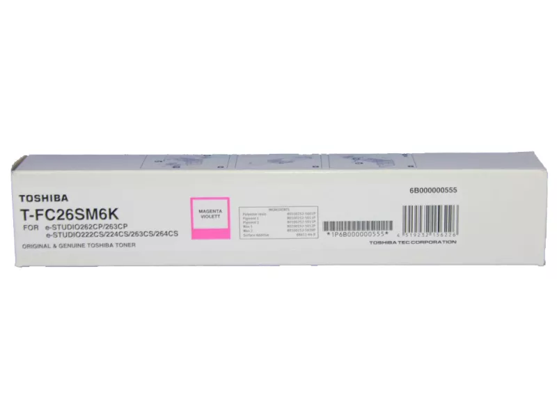 Toner Originale Toshiba T-FC26SM6K 6B000000555 (Magenta 6000 pagine)