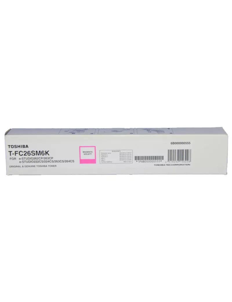 Toner Originale Toshiba T-FC26SM6K 6B000000555 (Magenta 6000 pagine)