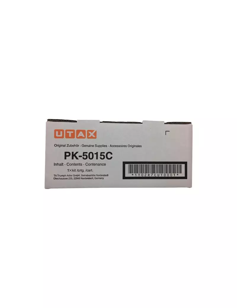 Toner Originale Utax PK-5015C 1T02R7CUT0 (Ciano 3000 pagine)