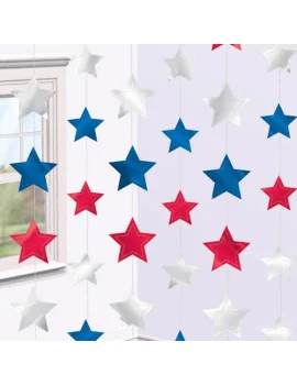 Pendente Stelle - Bianco Rosso Azzurro