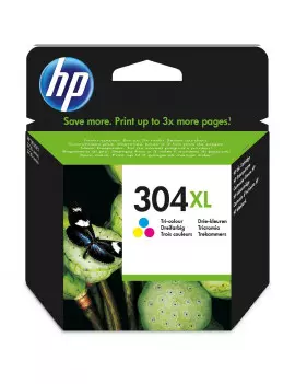 Cartuccia Originale HP N9K07AE 304XL (Colori 300 pagine)