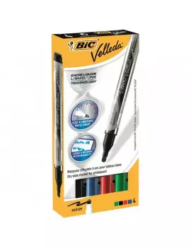 Marcatore Velleda Liquido Pocket Bic - Pocket - 4,2 mm - Assortiti (Conf. 4)