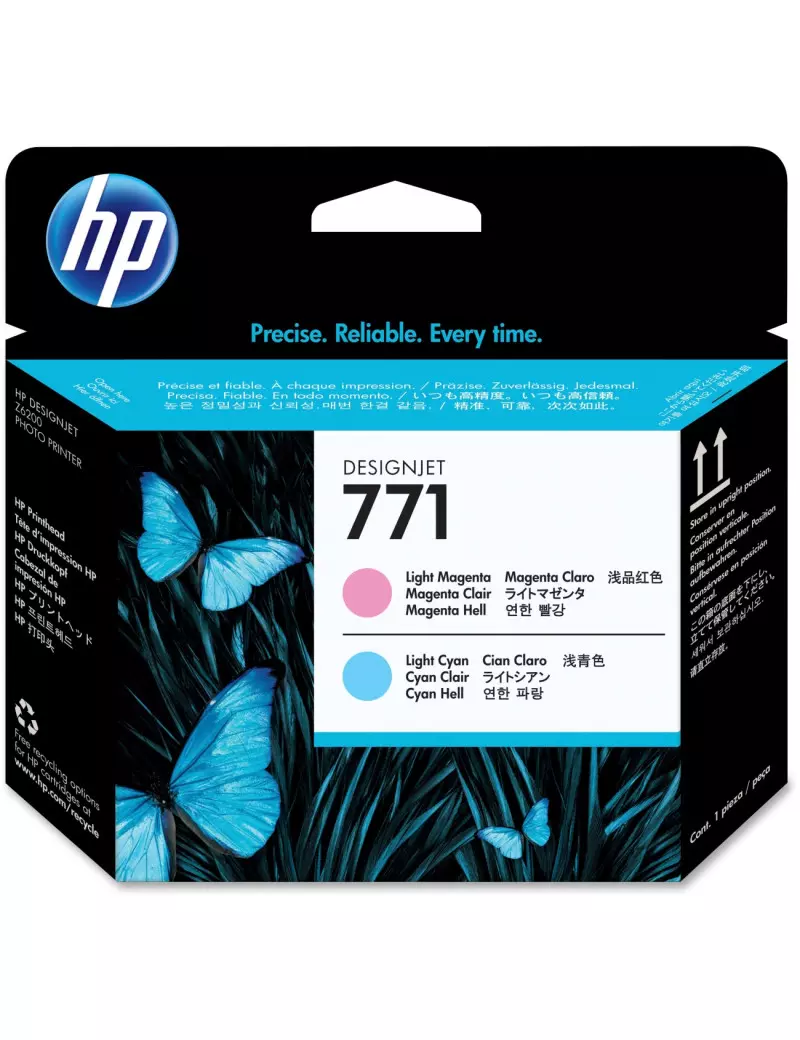 Testina di Stampa Originale HP CE019A 771 (Ciano Chiaro/Magenta Chiaro 775 pagine) Testina di Stampa Originale HP CE019A 771 (Ciano Chiaro/Magenta Chiaro 775 pagine)