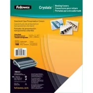 Copertina in PVC per Rilegatura Fellowes - A4 - 250 my - Trasparente (Conf. 100)