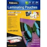 Pouches SuperQuick Fellowes - 80 Micron (Conf. 100)