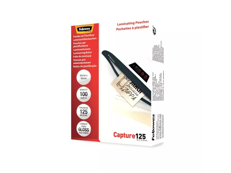 Pouches Piccoli Formati Fellowes - 65x95 mm (Conf. 100) Pouches Piccoli Formati Fellowes - 65x95 mm (Conf. 100)