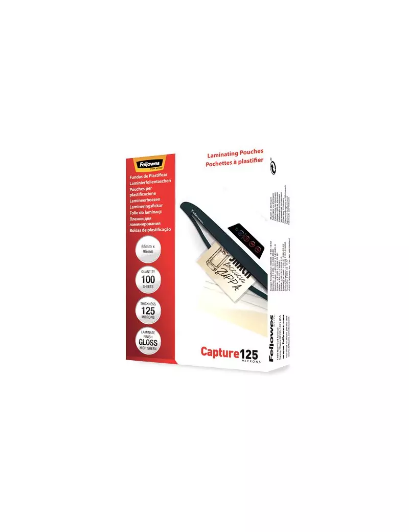 Pouches Piccoli Formati Fellowes - 65x95 mm (Conf. 100) Pouches Piccoli Formati Fellowes - 65x95 mm (Conf. 100)