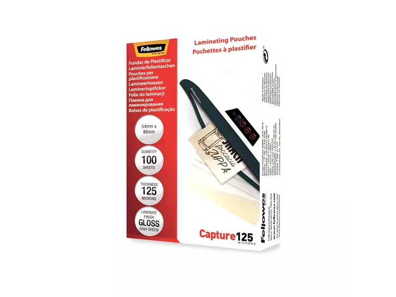 Pouches Piccoli Formati Fellowes - 60x90 mm (Conf. 100) Pouches Piccoli Formati Fellowes - 60x90 mm (Conf. 100)