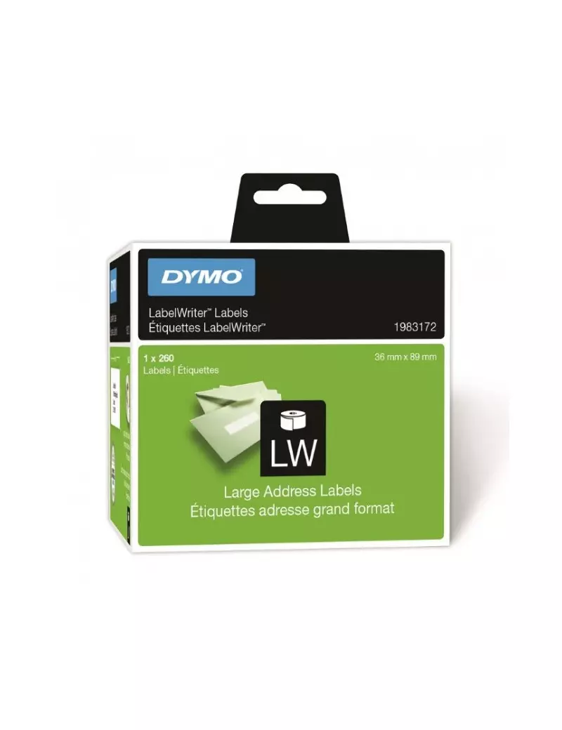 Etichette per Dymo LabelWriter - Permanenti - 36x89 mm - Bianco