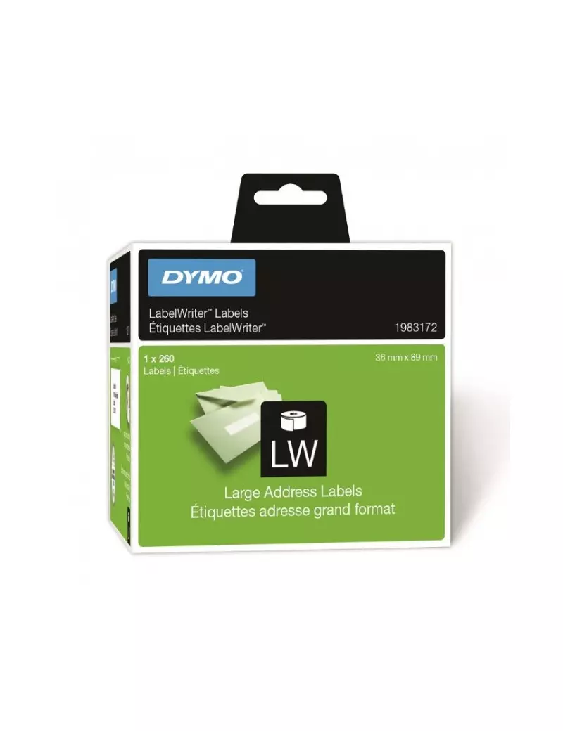 Etichette per Dymo LabelWriter - Permanenti - 36x89 mm - Bianco Etichette per Dymo LabelWriter - Permanenti - 36x89 mm - Bianco