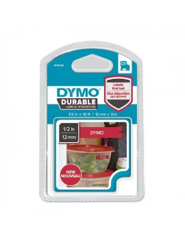 Etichette Dymo D1 Durable Dymo - 12 mm x 3 m - Bianco/Rosso