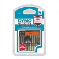 Etichette Dymo D1 Durable - 12 mm x 3 m - Nero su Arancione
