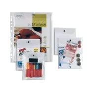 Busta con Bottone in Metallo Press 4E Sei Rota - 12x15,5 cm - 441215 (Trasparente)